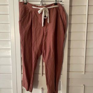 Black Tape Cropped Capri Pants